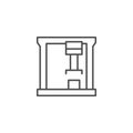 Container crane line outline icon