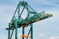 A container crane of a container terminal at a harbor. Royalty Free Stock Photo