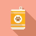 Container dog food can icon flat vector. Pet bowl Royalty Free Stock Photo