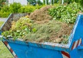 Container with green waste recycling Royalty Free Stock Photo