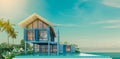 Container house with pool Royalty Free Stock Photo