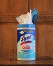 Container of Lysol Disinfecting Wipes With Wipes