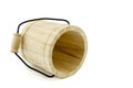 container, package, pot with handle wood Royalty Free Stock Photo
