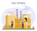 Container and packaging industry. Metal, glass, paper and plastic Royalty Free Stock Photo