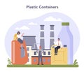 Container and packaging industry. Plastic wrapping material. Global Royalty Free Stock Photo