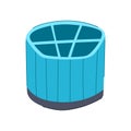 container pencil holder cartoon vector illustration Royalty Free Stock Photo