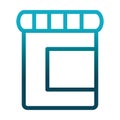 Container plastic medical laboratory science and research gradient style icon