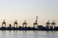 Container Port Cranes Royalty Free Stock Photo