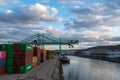 container port in Stuttgart Royalty Free Stock Photo