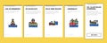 Container Port Tool Onboarding Icons Set Vector