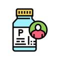 container probiotics color icon vector illustration Royalty Free Stock Photo