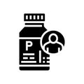 container probiotics glyph icon vector illustration Royalty Free Stock Photo