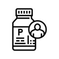 container probiotics line icon vector illustration