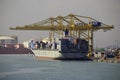 Container Ship Being Loaded, Barcelona, Spain