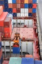 Container ship loading