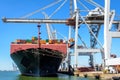 A container ship at the dock Royalty Free Stock Photo