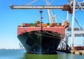 A container ship at the dock Royalty Free Stock Photo