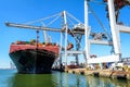 A container ship at the dock Royalty Free Stock Photo