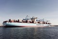 Container ship Edith Maersk in Gdansk Poland Royalty Free Stock Photo