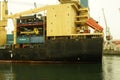 Container ship entering in Matosinhos harbor