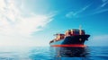 container ship full load container for logistics, Import export business logistics and transportation Royalty Free Stock Photo
