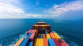 container ship full load container for logistics, Import export business logistics and transportation Royalty Free Stock Photo