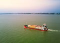 Container Ship in the gulf of Thailand Royalty Free Stock Photo