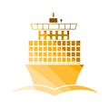 Container Ship Icon Front View Royalty Free Stock Photo