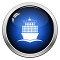Container ship icon front view Royalty Free Stock Photo