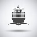 Container ship icon front view Royalty Free Stock Photo