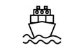 Container ship icon front view vector image Royalty Free Stock Photo