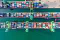 container, container ship in import export and business logistic, By crane , Trade Port , Shipping,cargo to harbor Royalty Free Stock Photo