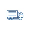 Container ship line icon concept. Container ship flat vector symbol, sign, outline illustration.