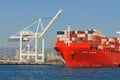 Container ship in Oakland harbor