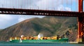 Golden Gate Bridge Container Ship Royalty Free Stock Photo