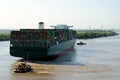 Container ship in the port of Savannah, Georgia