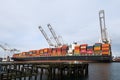 Container ship Seaspan Yangtze docked at the Port of Seattle