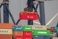 Container shipping port crane ship