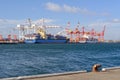 Container ships being loaded - Fremantle