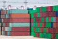 Container stack yards Royalty Free Stock Photo