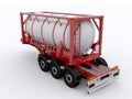 Container Trailer isolated Royalty Free Stock Photo