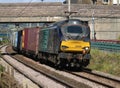 Container train West Coast Main Line, Carnforth Royalty Free Stock Photo