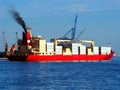 Exhaust Smoke Emissions From Ship Royalty Free Stock Photo