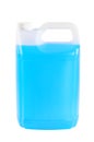 Container with windshield washer fluid, on white background