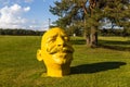 The Container - Yellow head sculpture in the Birstonas, Lithuania, 4 June 2022