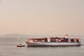 Containers on cargo ship Royalty Free Stock Photo