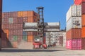 Shipping Containers Stack Depot Machine Fork Lifter