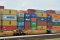 Containers and empty rail cars at Inland Port Greer