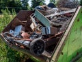 Containers with old scrap metal Royalty Free Stock Photo