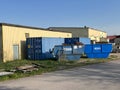 Containers outside industry on Oland, Sweden